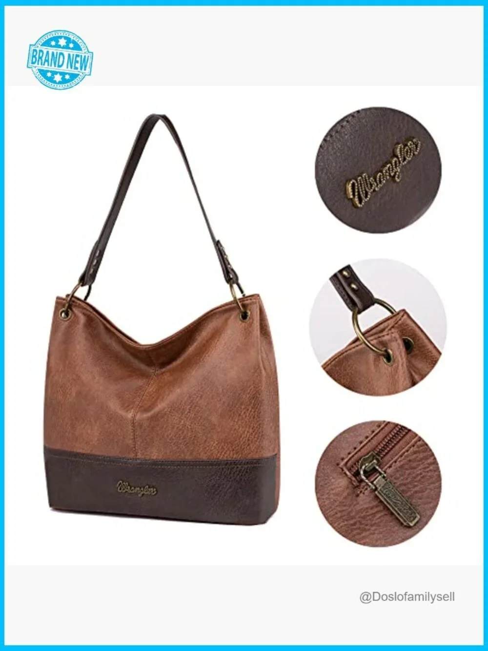 Vegan Leather Hobo Bag Top Handle Shoulder Purse Handbag Two Tone Vintage